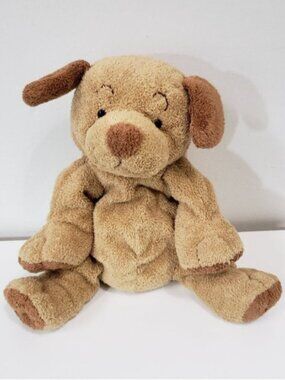 Ty Pluffies PUPPERS Brown Dog Plush - 100% TyLux - 2003